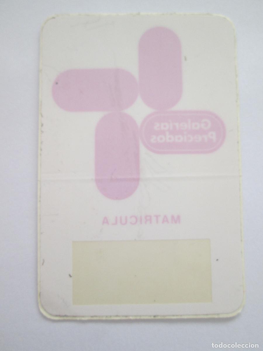 Pegatinas de colecci&oacute;n: PEGATINA GALERIAS PRECIADOS - PARA APUNTAR LA MATRICULA DEL COCHE - 8X5,5