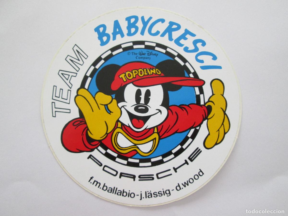 Pegatinas de colecci&oacute;n: PEGATINA PORSCHE - TEAM BABYCRESCI - TOPOLINO - 10,5