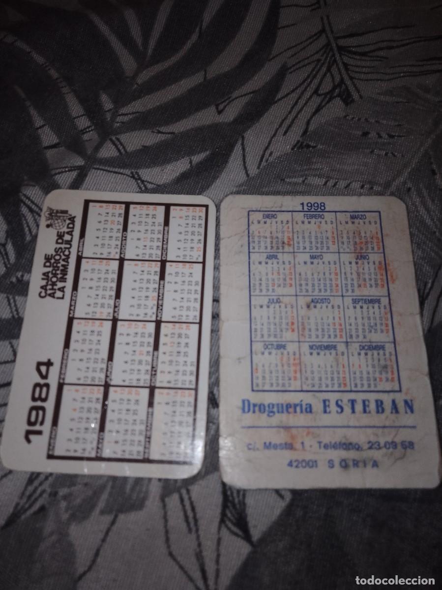 Pegatinas de colecci&oacute;n: 2 calendarios a&ntilde;os 84 y 98