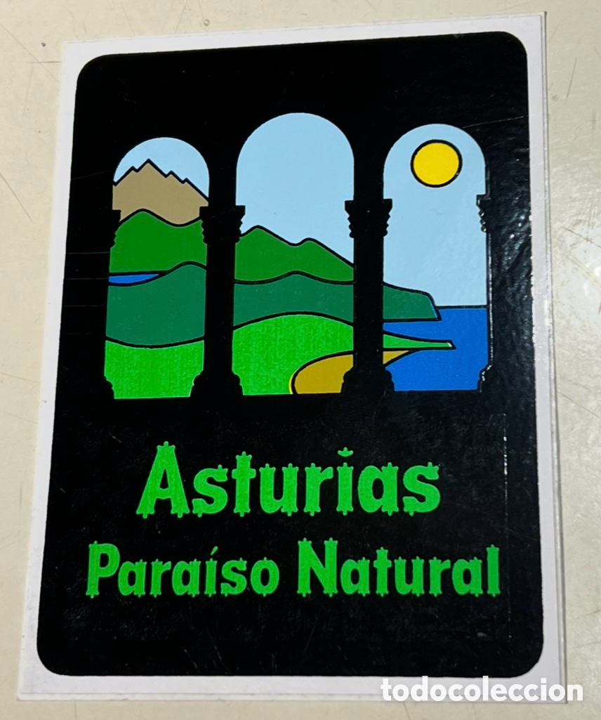 Pegatinas de colecci&oacute;n: Pegatina. Asturias. Para&iacute;so Natural. A&ntilde;os 90.
