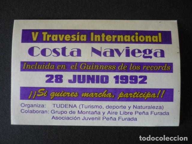 Autocollants de collection: PEGATINA TRAVESIA COSTA NAVIEGA 1992