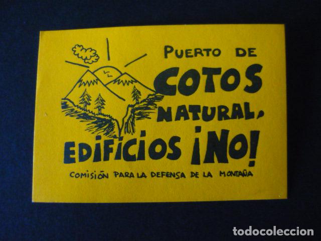 Pegatinas de colecci&oacute;n: PEGATINA PUERTO DE COTOS NATURAL EDIFICIOS NO