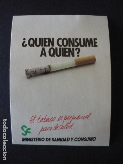 Pegatinas de colecci&oacute;n: PEGATINA MINISTERIO SANIDAD ANTITABACO PUBLICIDAD