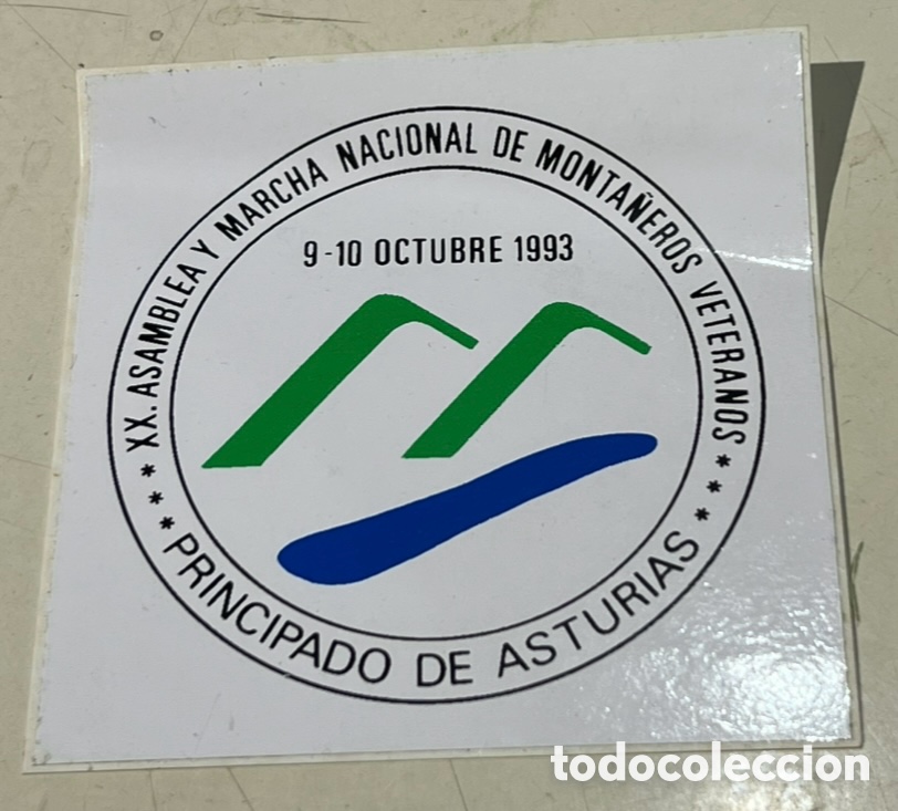 Pegatinas de colecci&oacute;n: Pegatina. XX Encuentro y Marcha Nacional de Monta&ntilde;eros Veteranos. Principado de Asturias. 1993.