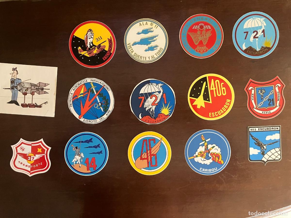Pegatinas de colecci&oacute;n: 15 PEGATINAS MILITARES, ESCUADR&Oacute;N, ALA