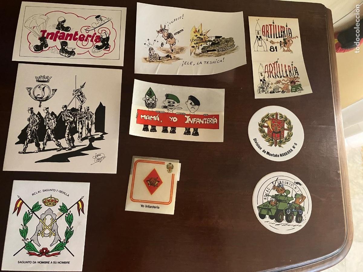Pegatinas de colecci&oacute;n: 9 PEGATINAS DEL EJ&Eacute;RCITO DE TIERRA, INFANTER&Iacute;A ARTILLER&Iacute;A