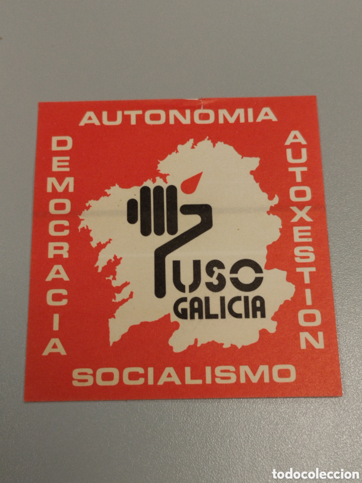 Pegatinas de colecci&oacute;n: Pegatina pol&iacute;tica transici&oacute;n USO.sindicalista.ccoo.ugt.cnt.csut.sindical.su.psoe.pce.ort.lcr.pte.mce