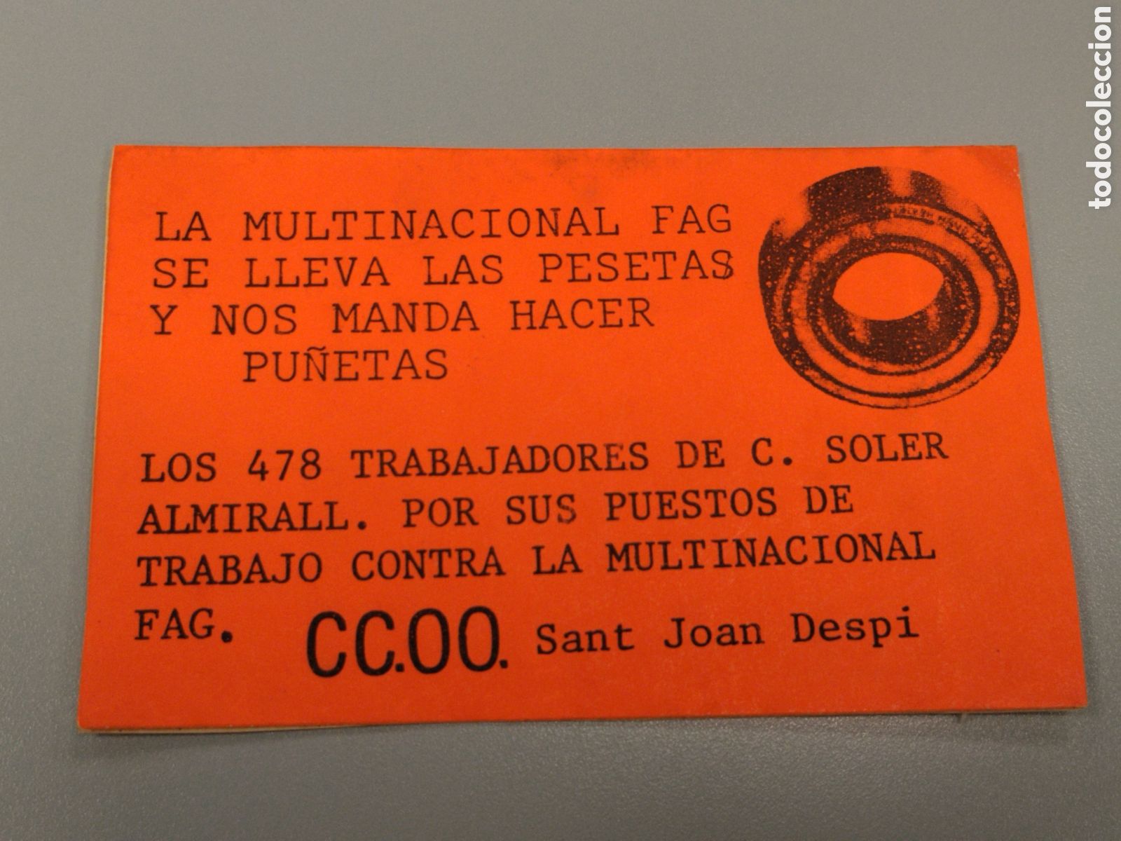 Pegatinas de colecci&oacute;n: Pegatina pol&iacute;tica transici&oacute;n sindical comisiones obreras.ccoo.ugt.pce.psuc.cnt.csut.su.ort.pte.lcr.o