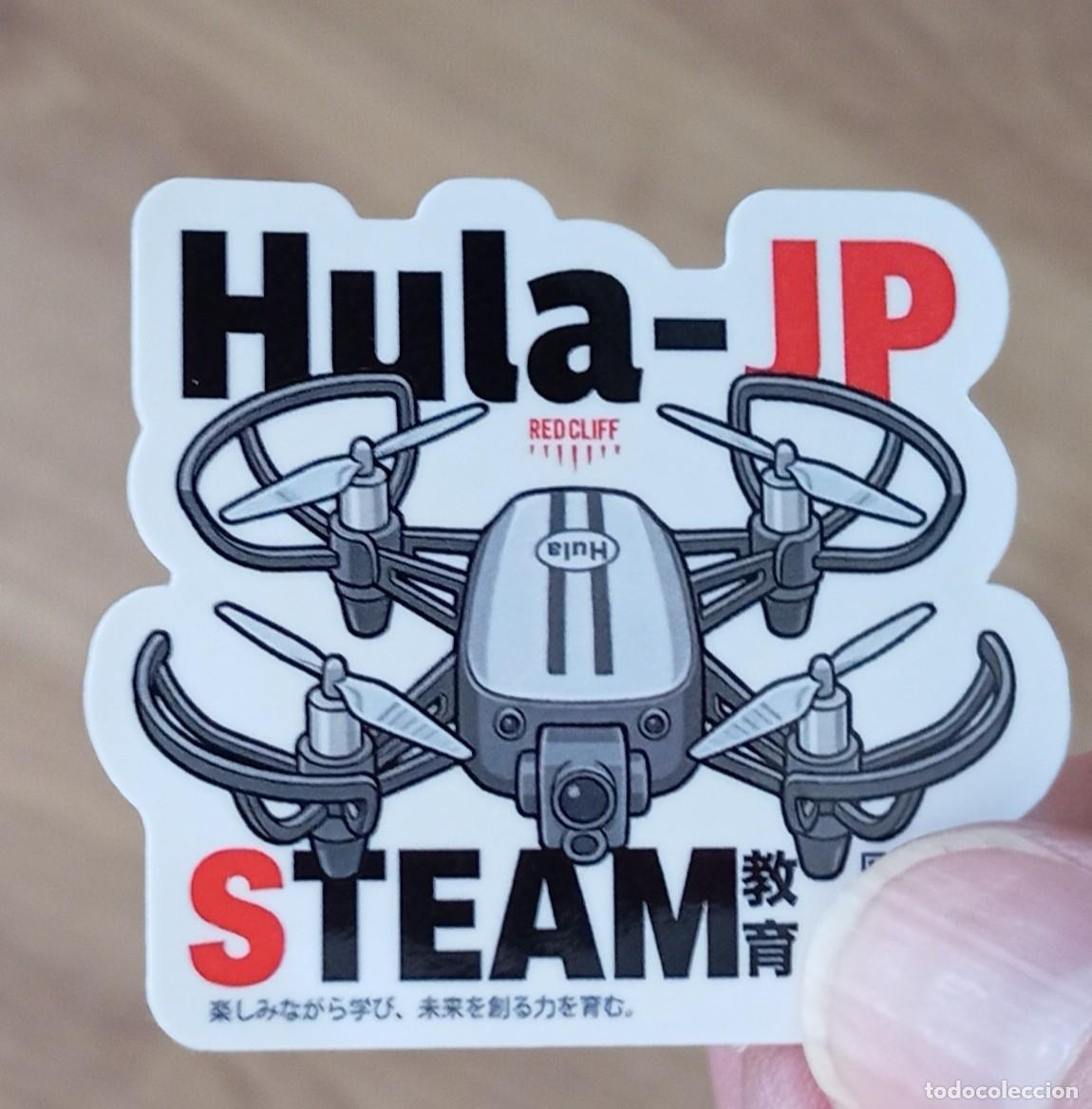 Pegatinas de colecci&oacute;n: Pegatina Jap&oacute;n DRON EDUCATIVO HULA-JP, para aprender a programar Python para vuelos en formaci&oacute;n