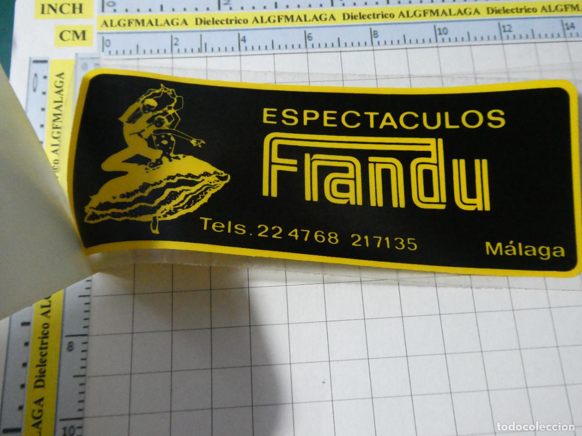 Pegatinas de colecci&oacute;n: PEGATINA ESPECT&Aacute;CULOS FRANDU DISCOTECA DISCO SALA FAR&Aacute;NDULA M&Aacute;LAGA. FRANCISCO DURAN. 16