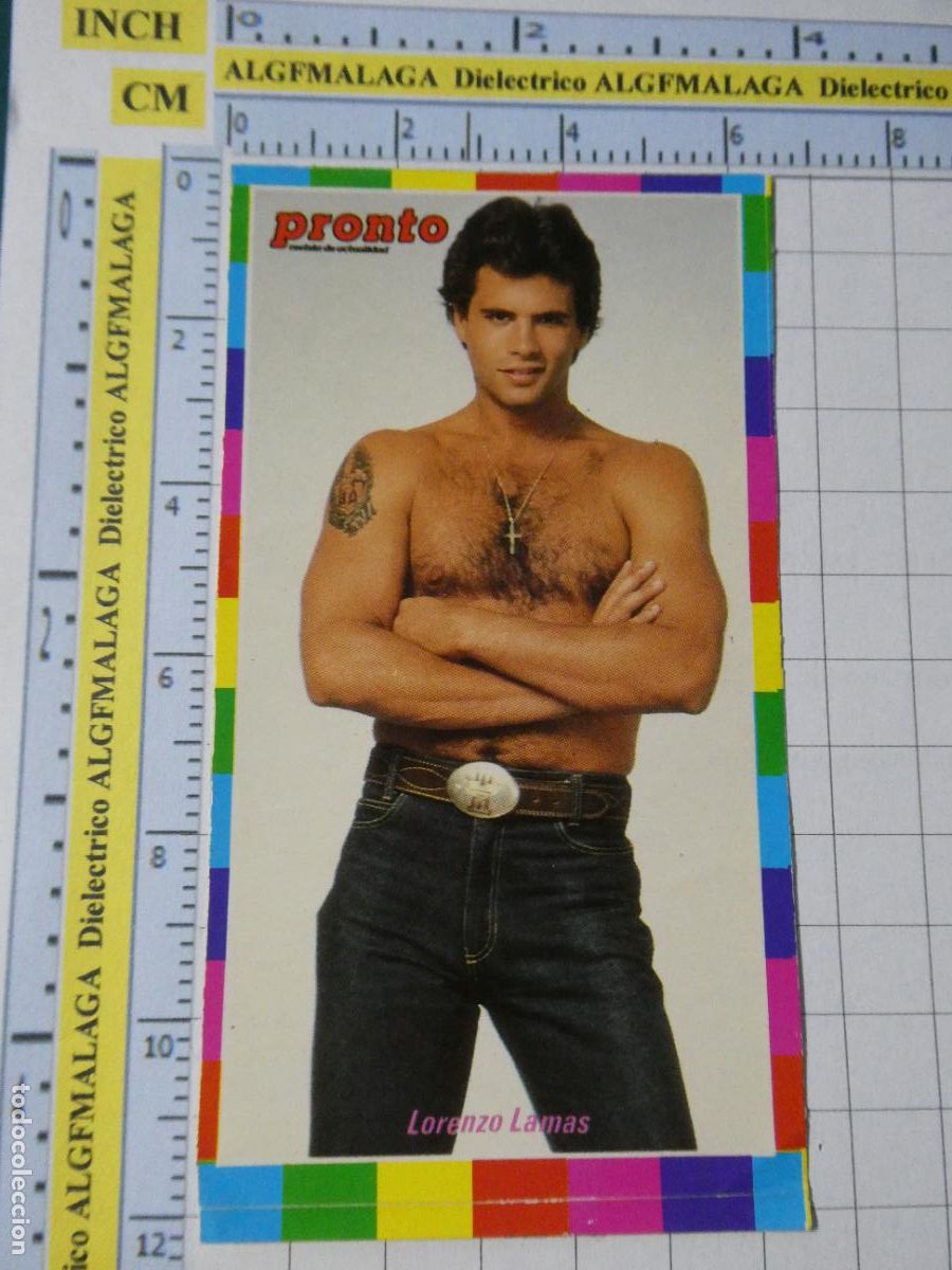 Pegatinas de colecci&oacute;n: PEGATINA CROMO CROMITO. PRONTO. ACTOR GUAPERAS LORENZO LAMAS, REY DE LAS CAMAS. 18