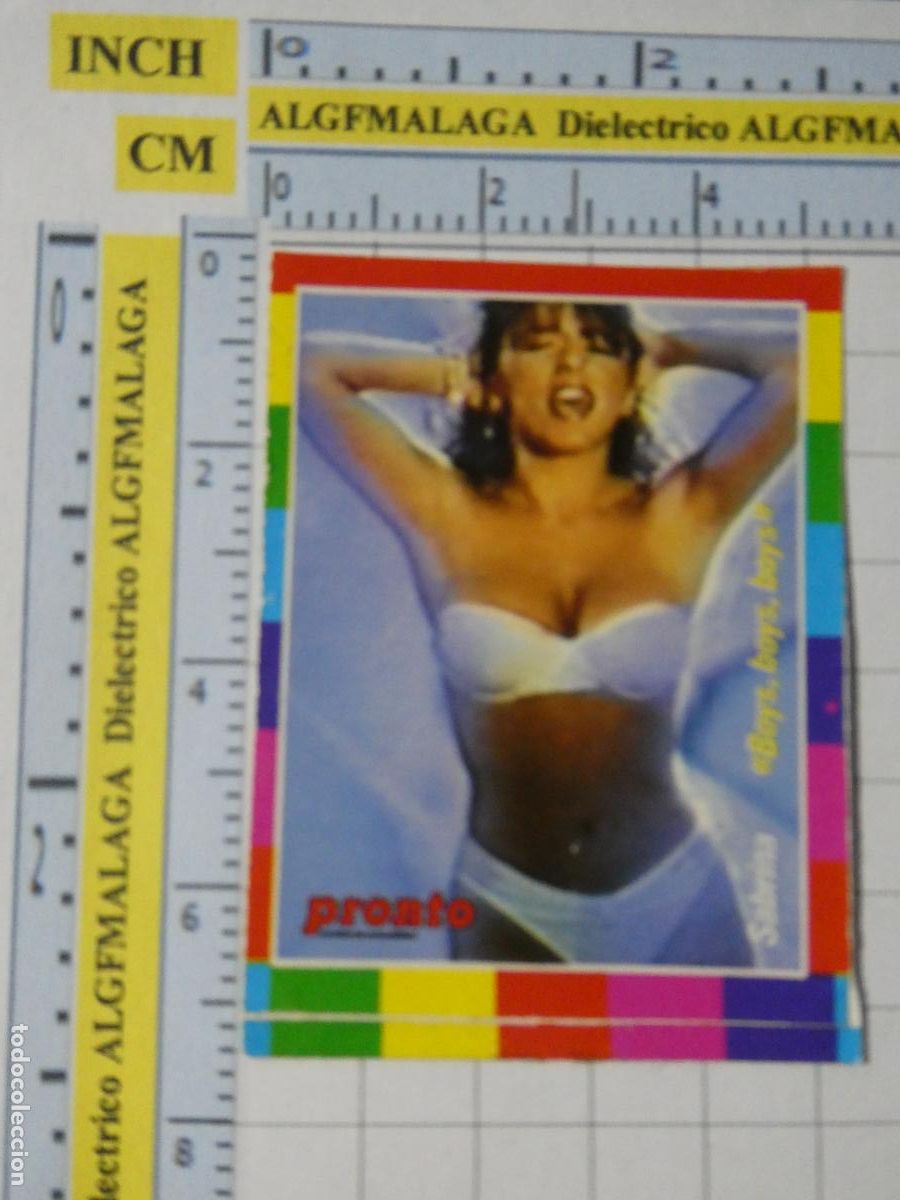Pegatinas de colecci&oacute;n: PEGATINA CROMO CROMITO. REVISTA PRONTO. CANTANE ACTRIZ ER&Oacute;TICA. SABRINA SALERNO. BOYS BOYS. 21