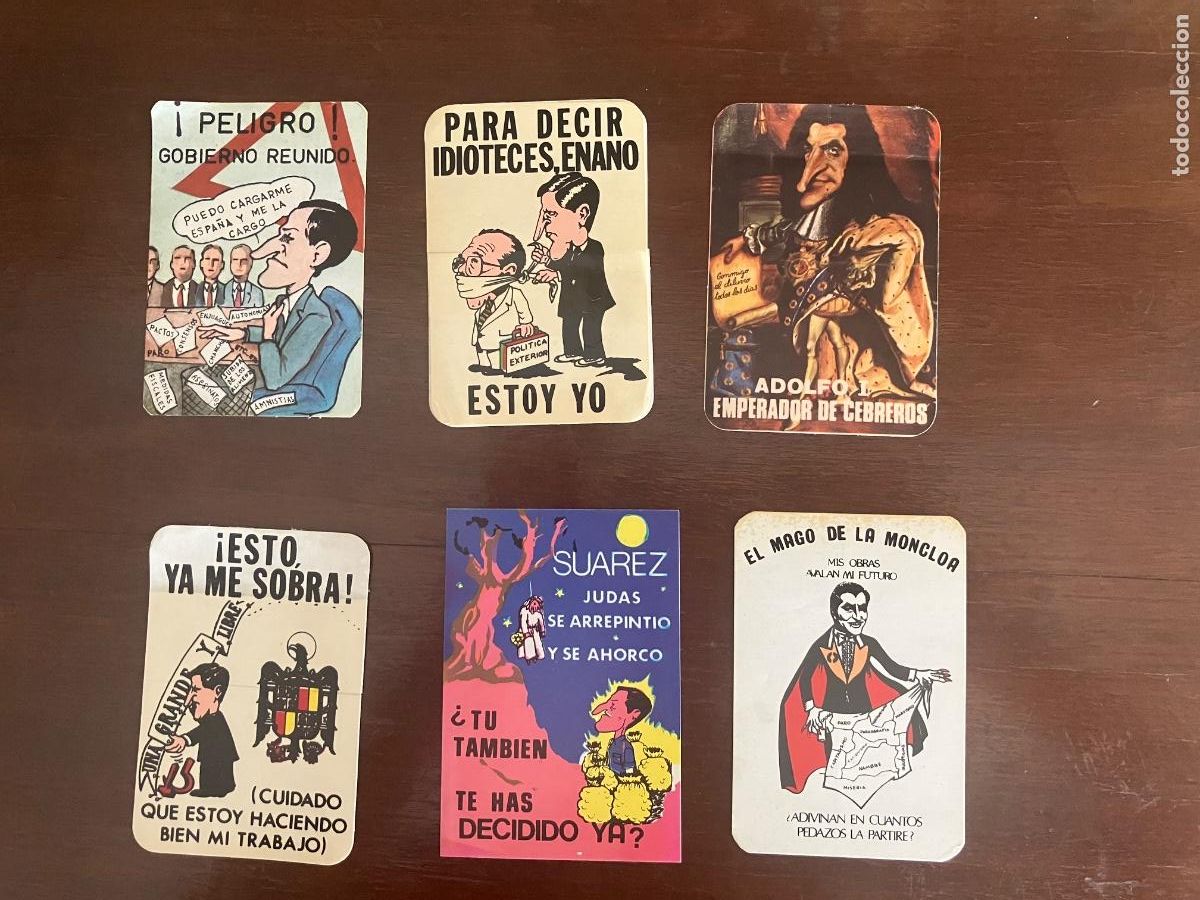 Pegatinas de colecci&oacute;n: 8 PEGATINAS POL&Iacute;TICAS DIVERSAS, ESPA&Ntilde;A, A&Ntilde;O 70 ADOLFO SU&Aacute;REZ