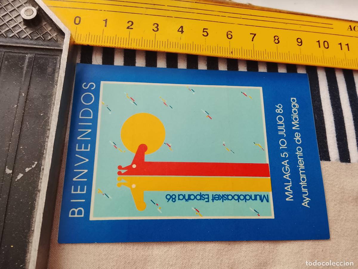 Pegatinas de colecci&oacute;n: PEGATINA BALONESTO 1986 MALAGA MUNDOBASKET BASKET ESPA&Ntilde;A 86