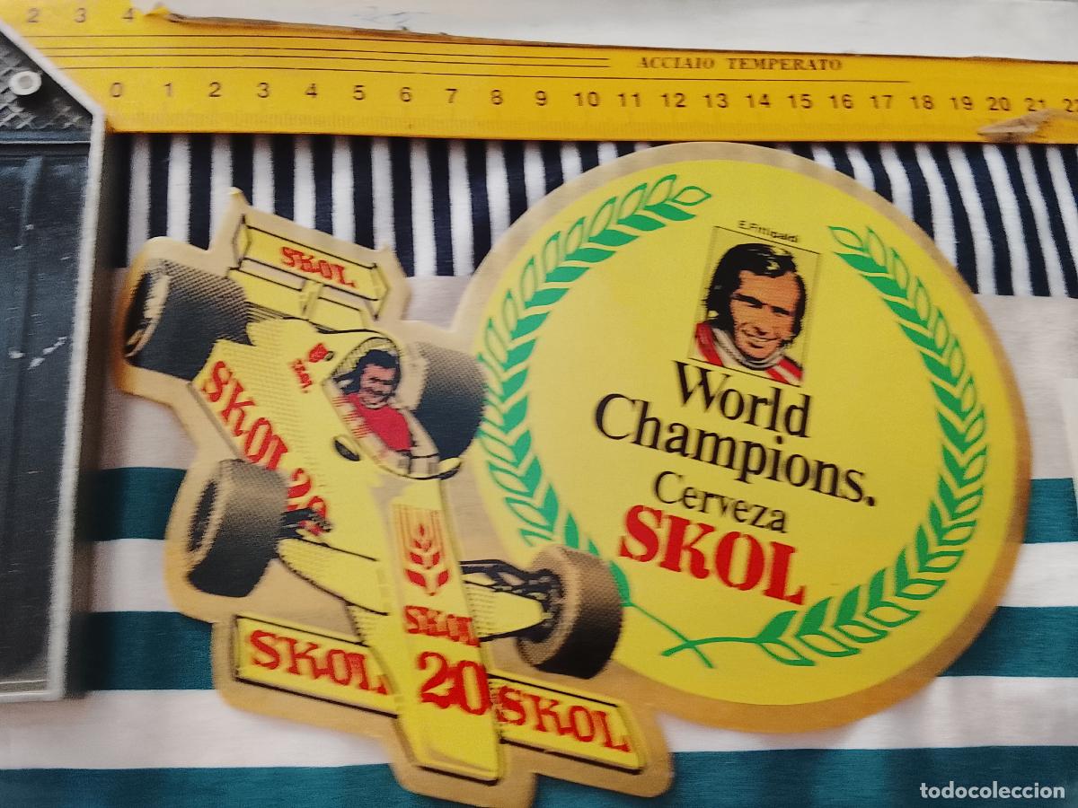 Pegatinas de colecci&oacute;n: PEGATINA PUBLICITARIA GRANDE SIN TRASERA CERVEZA SKOL WORLD CHAMPIONSO E FITTIPALDI FORMULA 1