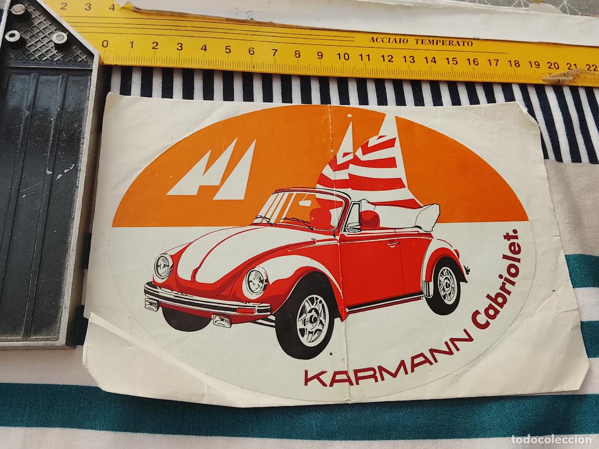 Pegatinas de colecci&oacute;n: PEGATINA PUBLICITARIA COCHE SEAT ESCARABAJO KARMANN CABRIOLET