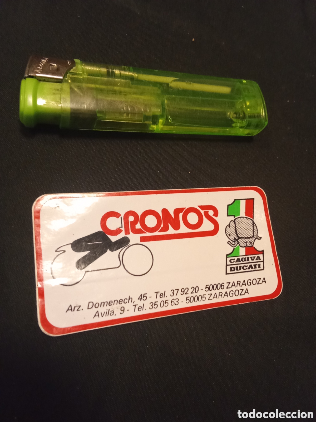 Pegatinas de colecci&oacute;n: PEGATINA ANTIGUA DE TIENDA DE MOTOS CRONOS ZARAGOZA