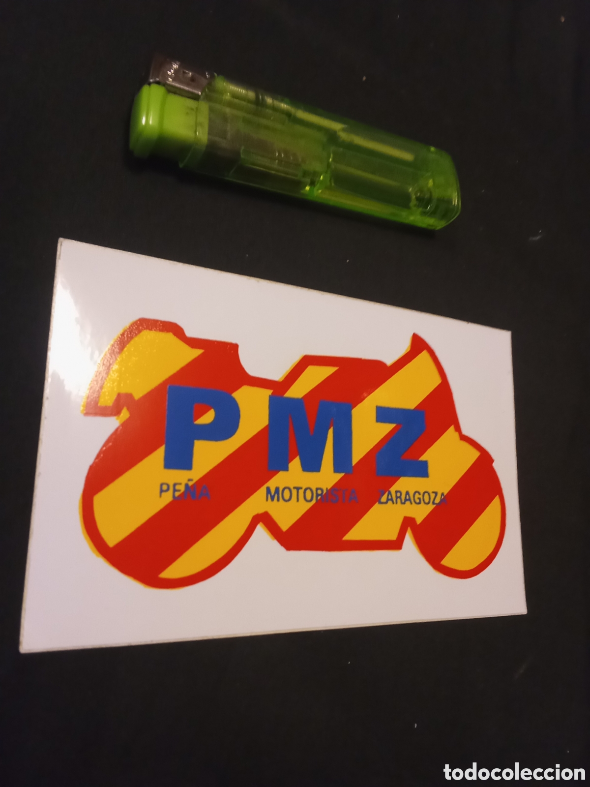 Pegatinas de colecci&oacute;n: PEGATINA ANTIGUA DE PE&Ntilde;A MOTORISTA ZARAGOZA