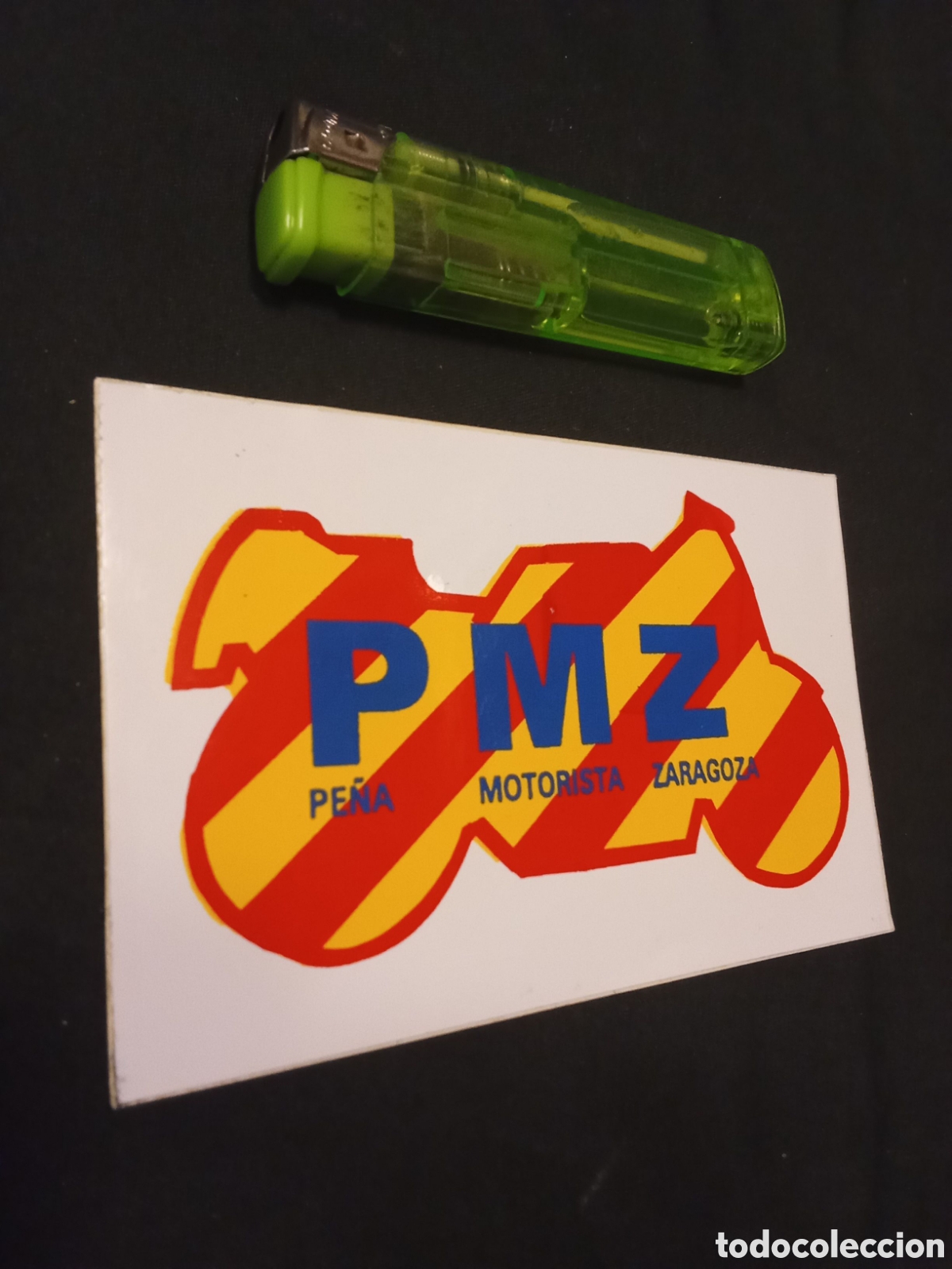Pegatinas de colecci&oacute;n: PEGATINA ANTIGUA DE PE&Ntilde;A MOTORISTA ZARAGOZA