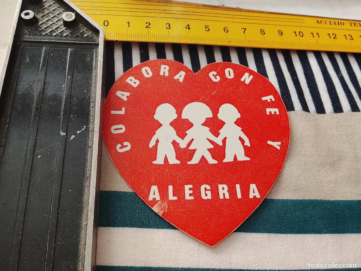 Pegatinas de colecci&oacute;n: PEGATINA PUBLICITARIA COLABORA CON ALEGRIA