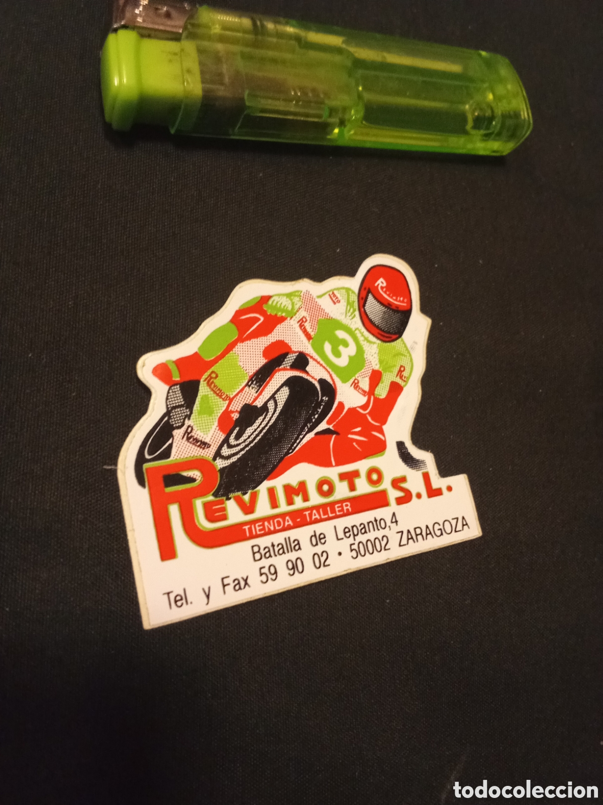 Pegatinas de colecci&oacute;n: PEGATINA ANTIGUA DE TIENDA DE MOTOS REVIMOTOS ZARAGOZA