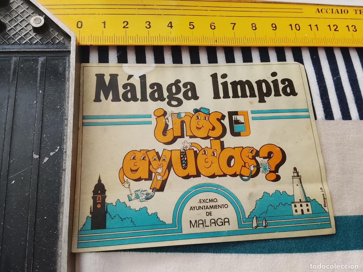 Pegatinas de colecci&oacute;n: PEGATINA PUBLICITARIA ECOLOGISTA MALAGA LIMPIA AYUNTAMIENTO