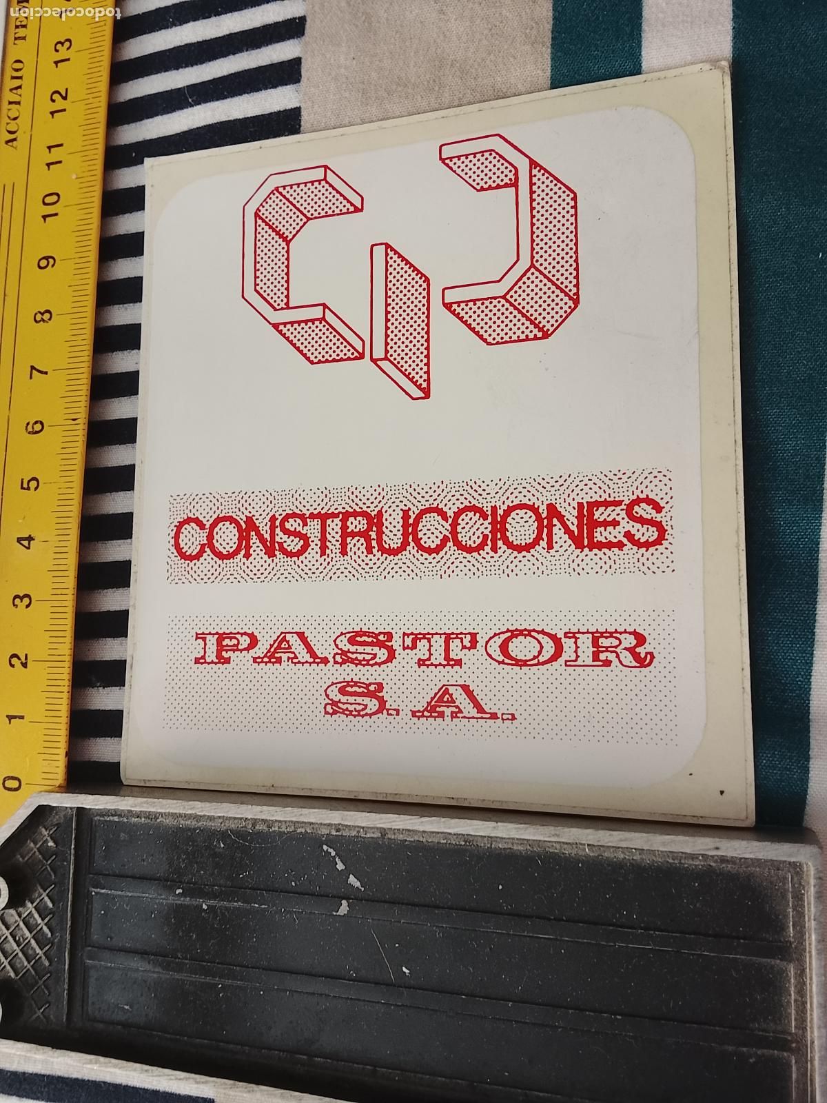 Pegatinas de colecci&oacute;n: PEGATINA PUBLICITARIA CONSTRUCCIONES PASTOR SA