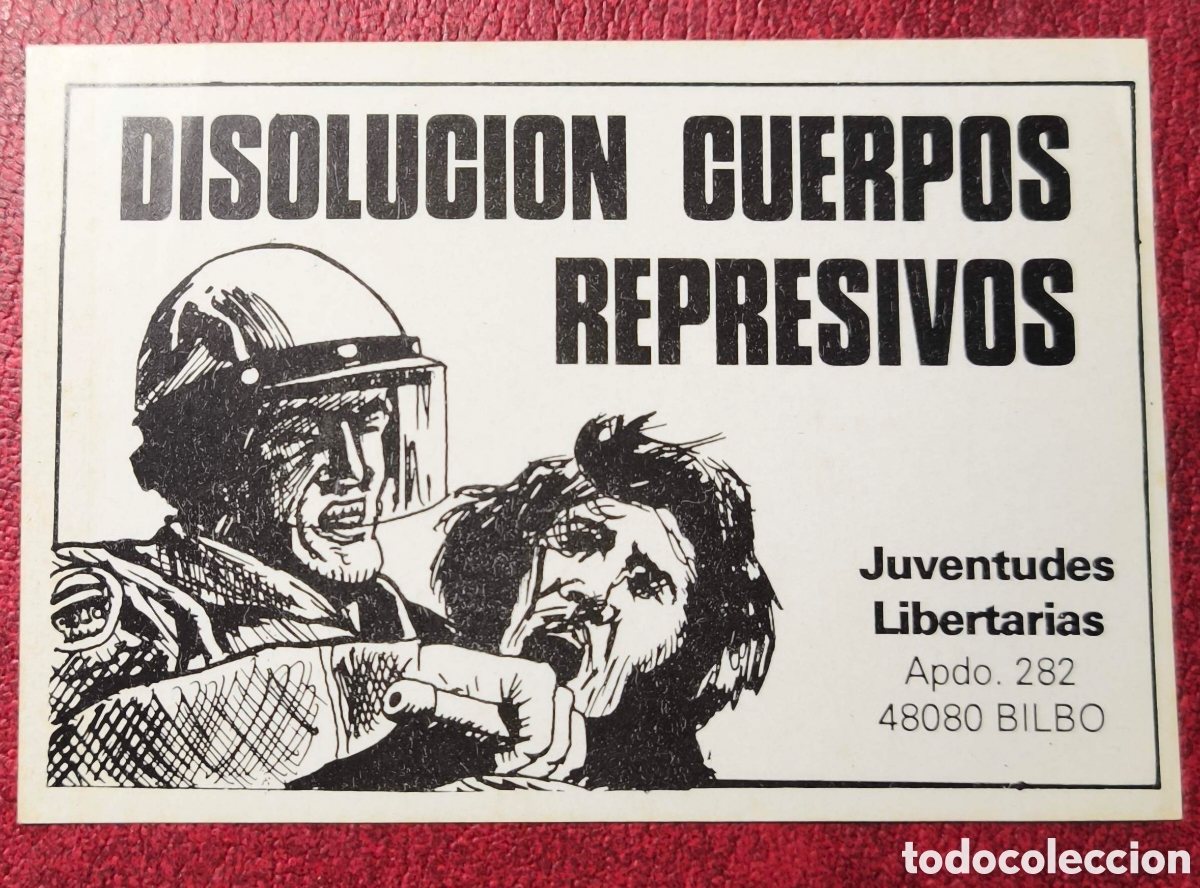 Pegatinas de colecci&oacute;n: Pegatina de las Juventudes libertarias. Bilbao. A&ntilde;os '80