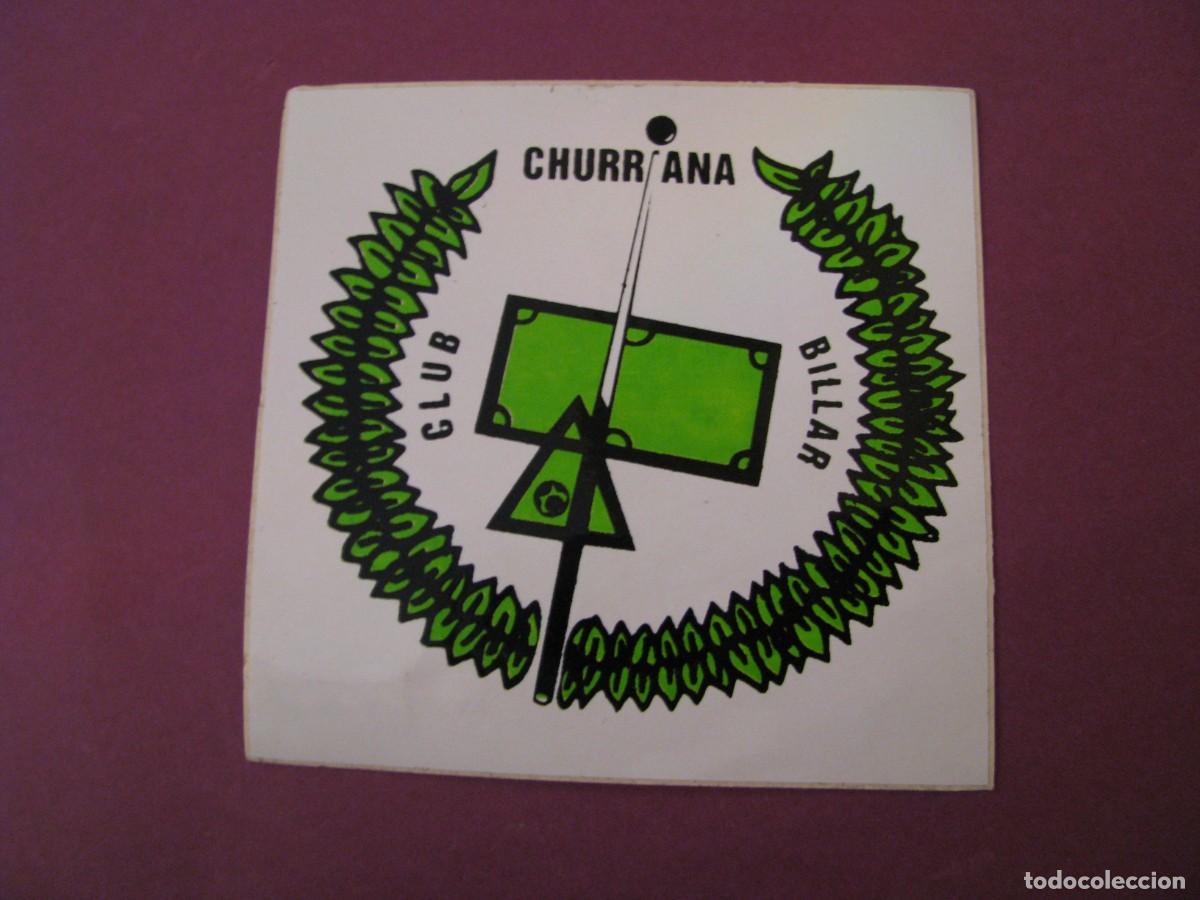 Pegatinas de colecci&oacute;n: PEGATINA CLUB BILLAR CHURRIANA. 8X8 CM