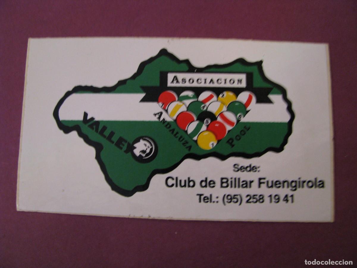 Pegatinas de colecci&oacute;n: PEGATINA CLUB DE BILLAR FUENGIROLA. 9,5X5,5 CM