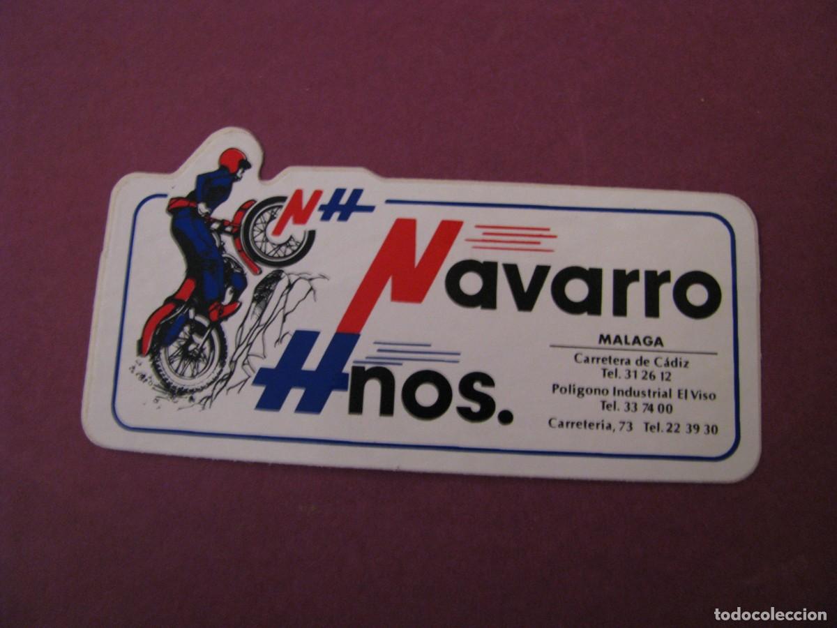 Pegatinas de colecci&oacute;n: PEGATINA NAVARRO HNOS. MALAGA. 7X3,5 CM