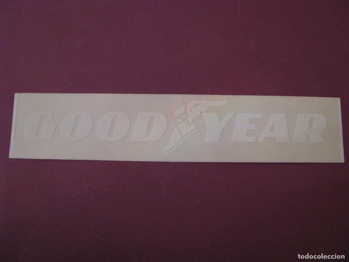 Pegatinas de colecci&oacute;n: PEGATINA GOOD YEAR. 15,5X3 CM. FONDO TRANSPARENTE