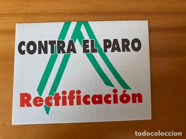 Pegatinas de colecci&oacute;n: PEGATINA CONTRA EL PARO RECTIFICACI&Oacute;N
