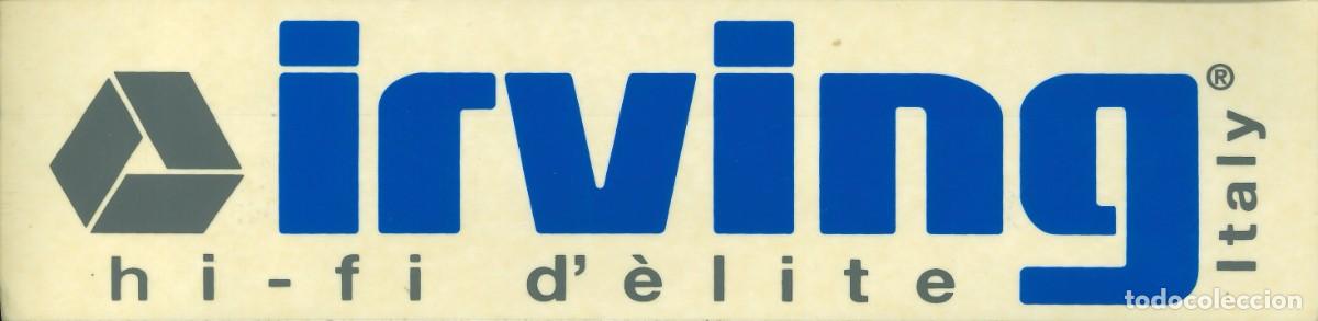 Pegatinas de colecci&oacute;n: PEGATINA - ADHESIVO - EXTRANJERAS - ITALIA - IRVING - HI-FI D'ELITE