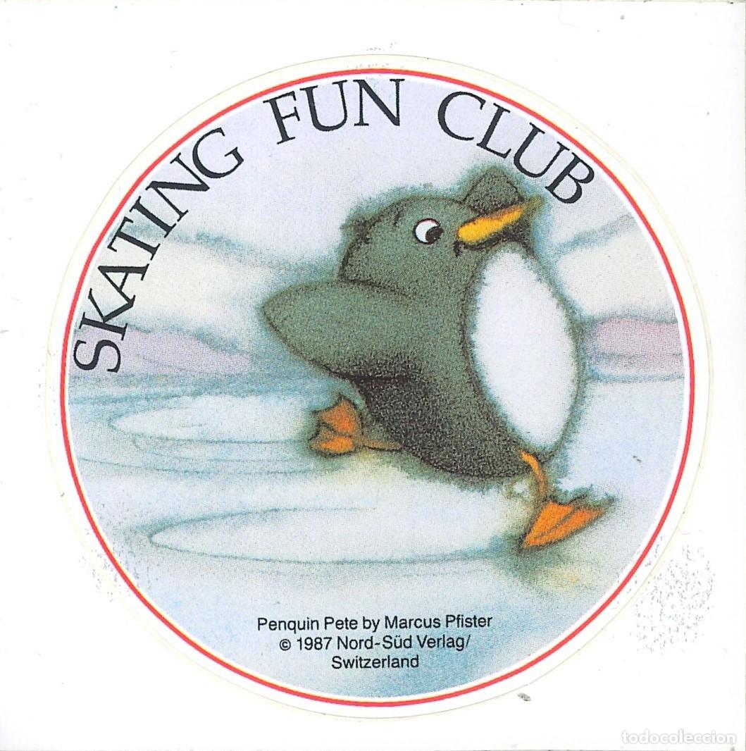 Pegatinas de colecci&oacute;n: PEGATINA - ADHESIVO - EXTRANJERAS - SUIZA - SKATING FUN CLUB - PENQUIN PETE BY MARCUS PFISTER (1987)