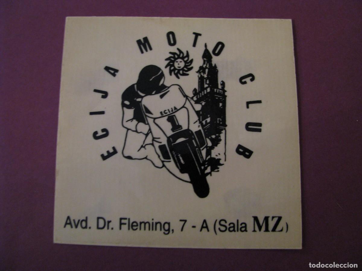 Pegatinas de colecci&oacute;n: PEGATINA ECIJA MOTO CLUB. 8X8 CM. FONDO TRANSPARENTE