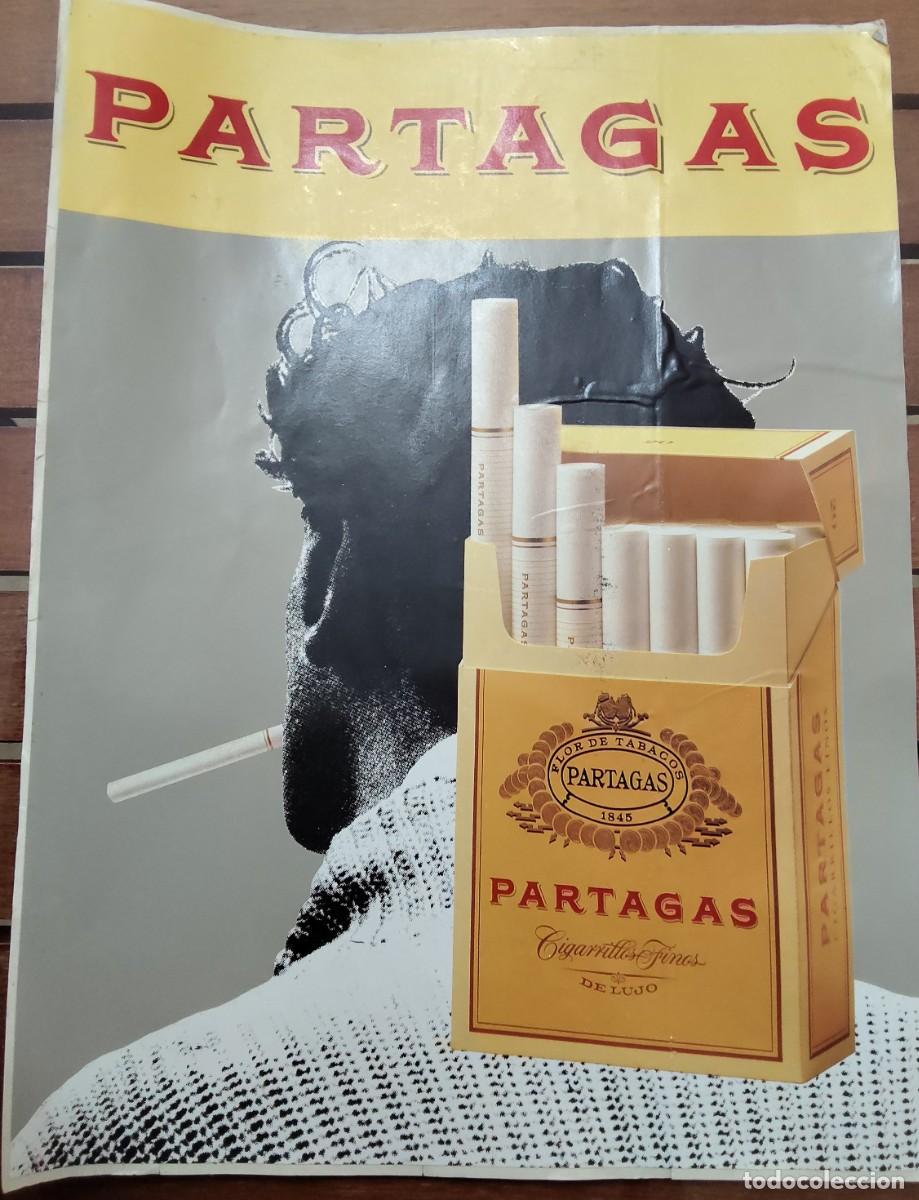 Pegatinas de colecci&oacute;n: ANTIGUA PEGATINA &rdquo; PARTAGAS&rdquo;, 22X30 CM.