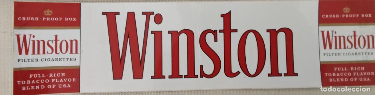 Pegatinas de colecci&oacute;n: ANTIGUA PEGATINA &rdquo; WINSTON&rdquo;, 33X8 CM