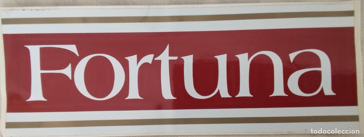 Pegatinas de colecci&oacute;n: ANTIGUA PEGATINA &rdquo; FORTUNA&rdquo;, 31X11 CM