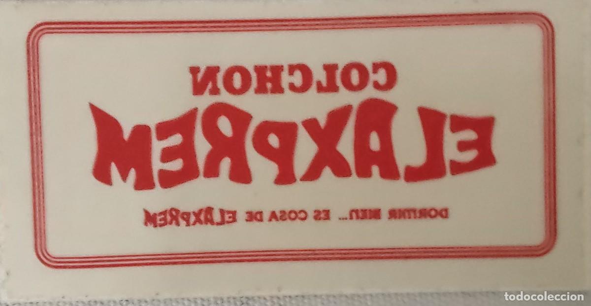 Pegatinas de colecci&oacute;n: ANTIGUA PEGATINA PARA COCHE &rdquo;COLCHON ELAXPREM&rdquo;