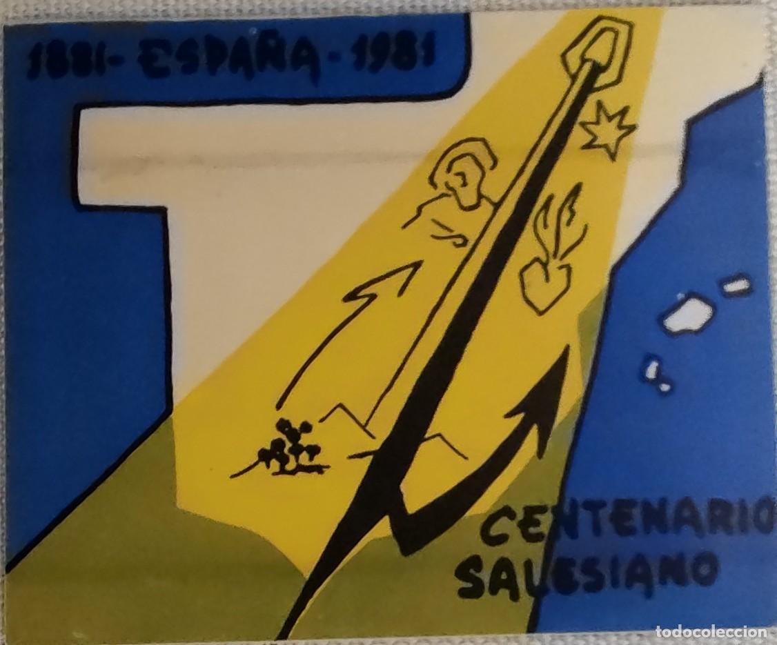 Pegatinas de colecci&oacute;n: ANTIGUA PEGATINA &rdquo;CENTENARIO SALESIANO 1881-1981&rdquo;