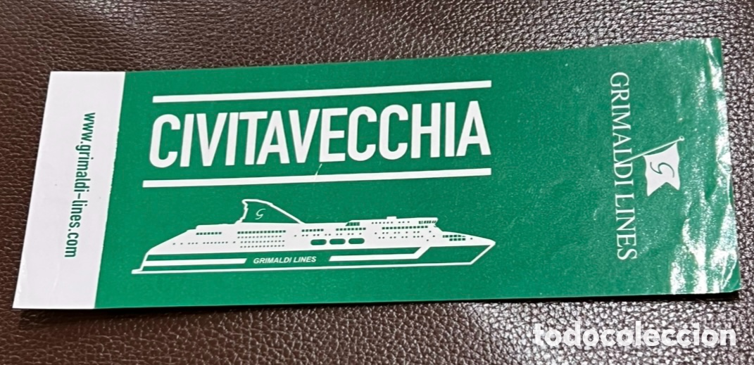 Pegatinas de colecci&oacute;n: Pegatina. Civitavecchia. Grimaldi Lines.