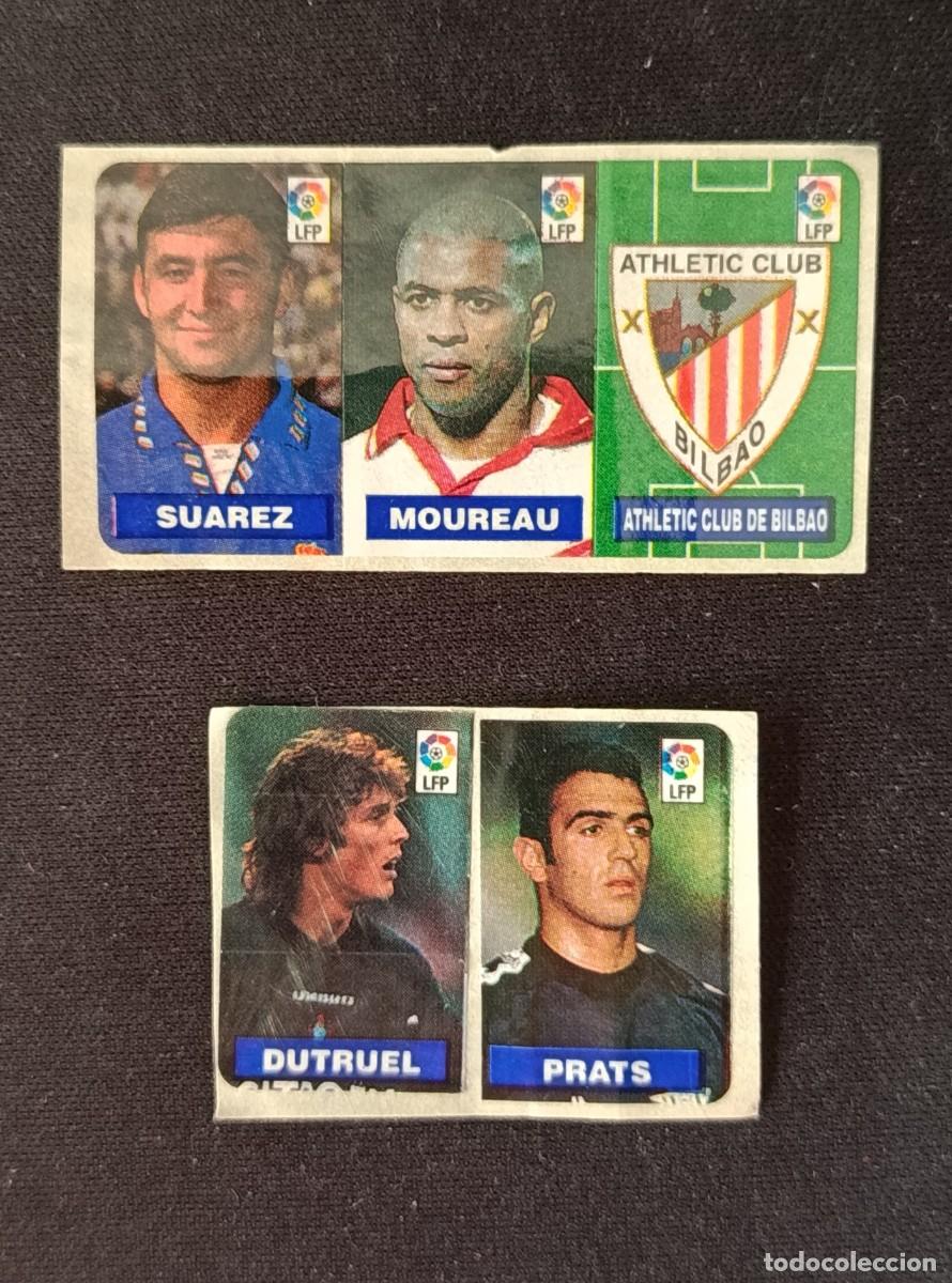Pegatinas de colecci&oacute;n: PEGATINAS CHICLE LFP ATHLETIC, SUAREZ, MOUCEAU, PRATS, DUTRUEL