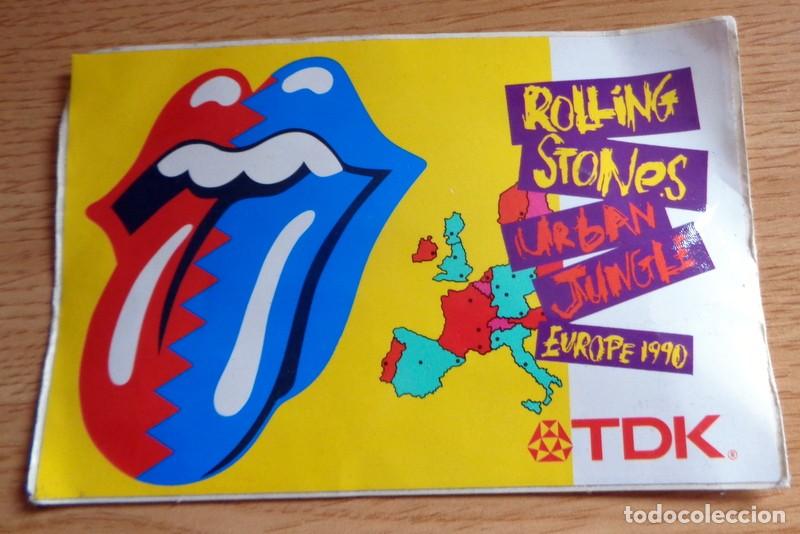 Pegatinas de colecci&oacute;n: PEGATINA ADHESIVO ROLLING STONES URBAN JUNGLE EUROPE 1990 CINTAS TDK ROCK MUSICA MUSIC