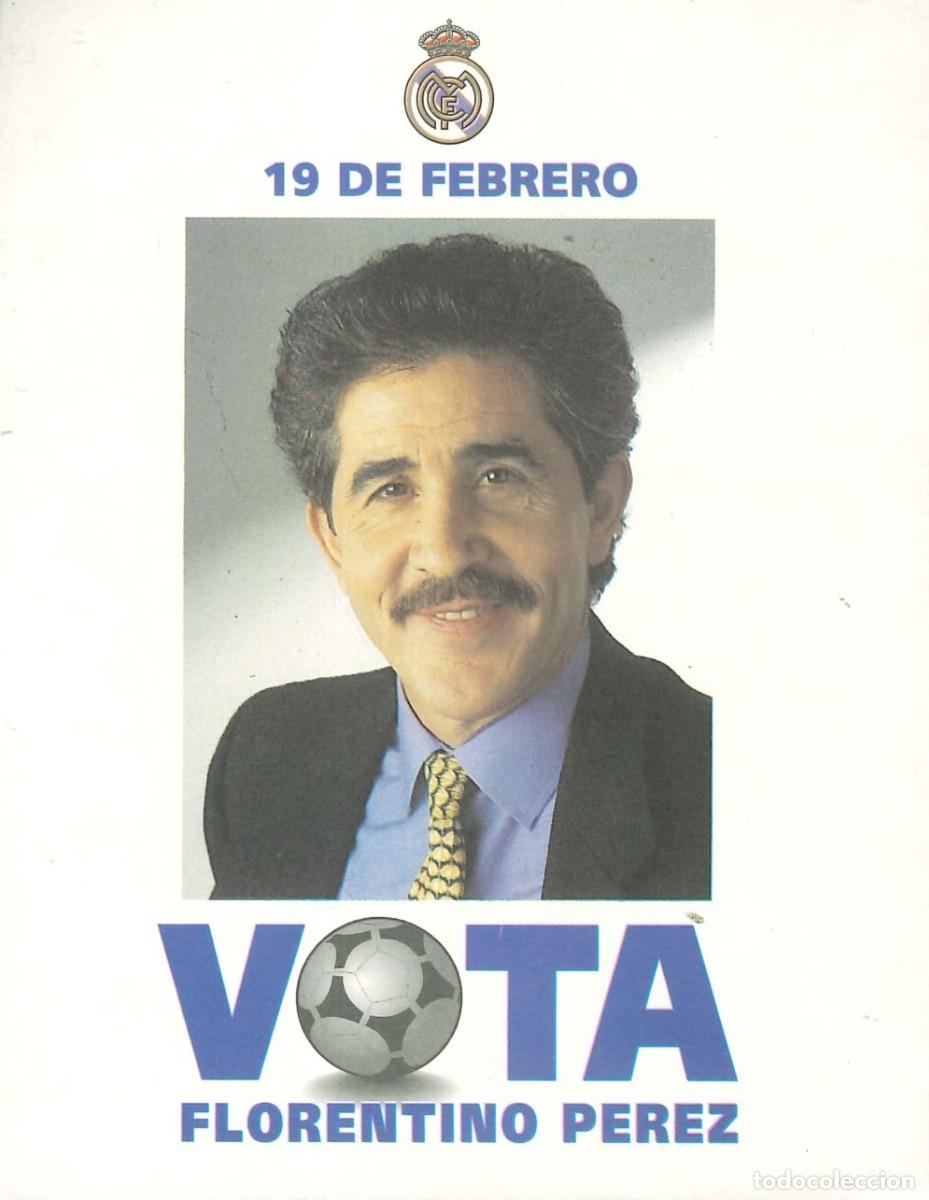 Pegatinas de colecci&oacute;n: PEGATINA - ADHESIVO - F&Uacute;TBOL - REAL MADRID - 19 DE FEBRERO - VOTA FLORENTINO PEREZ