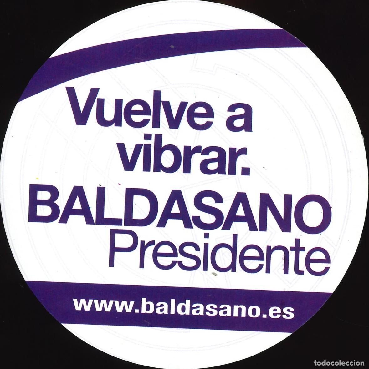 Pegatinas de colecci&oacute;n: PEGATINA - ADHESIVO - F&Uacute;TBOL - REAL MADRID - BALDASANO PRESIDENTE