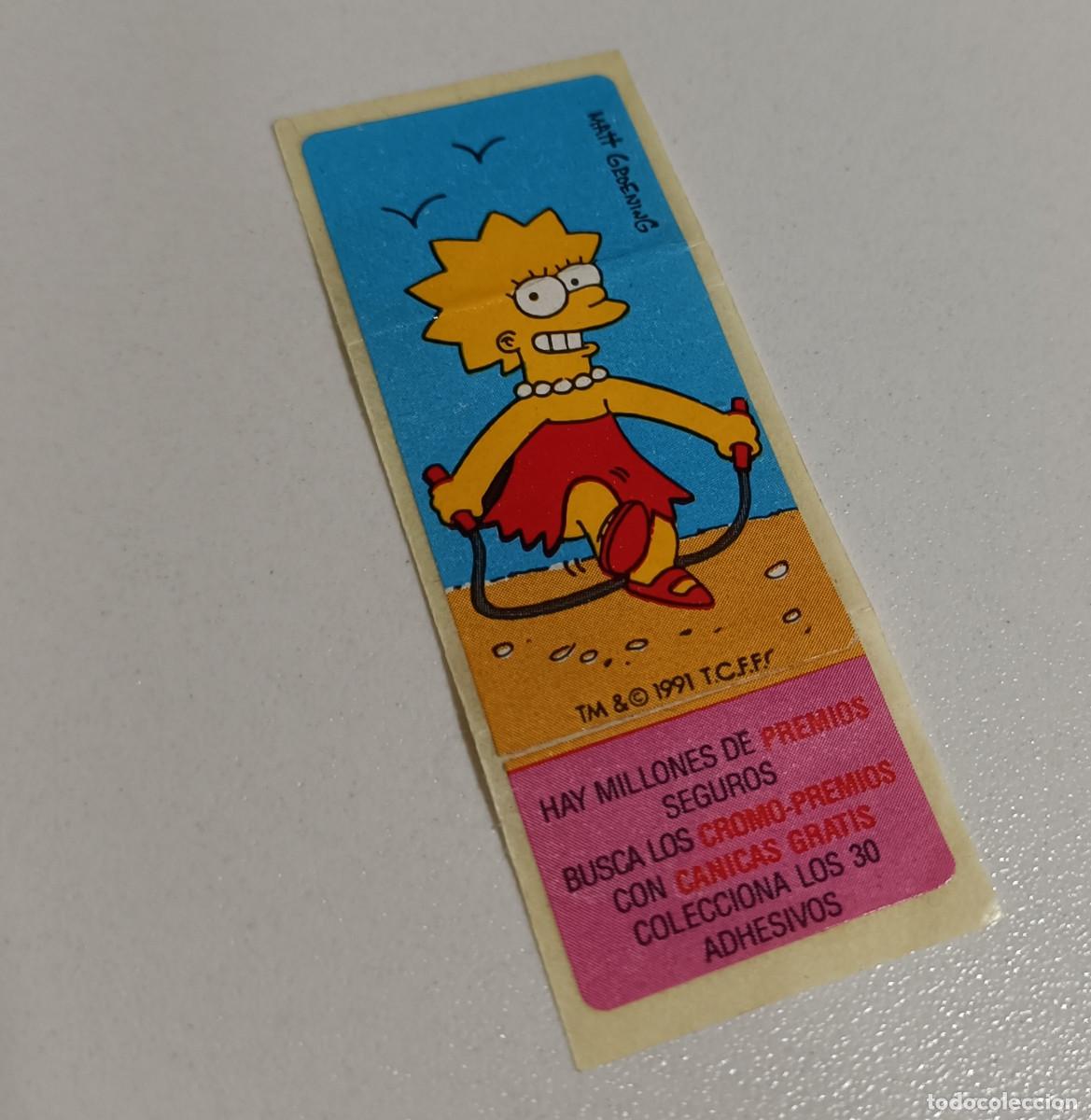 Pegatinas de colecci&oacute;n: cromo lisa chicles simpsons simpson pegatina antiguo a&ntilde;os 90 promo sticker