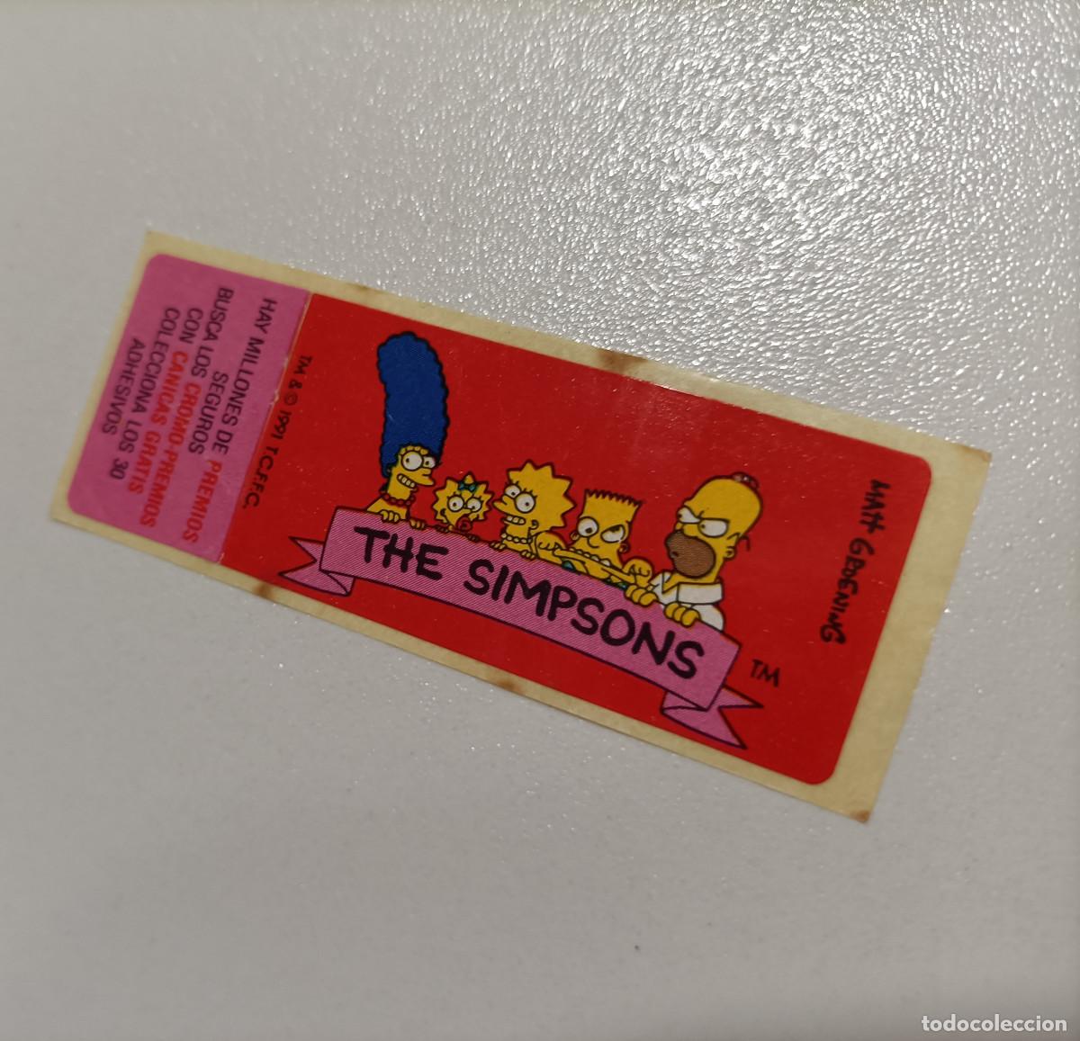 Pegatinas de colecci&oacute;n: cromo marge homer lisa maggie bart chicles simpsons simpson pegatina antiguo a&ntilde;os 90 promo sticker
