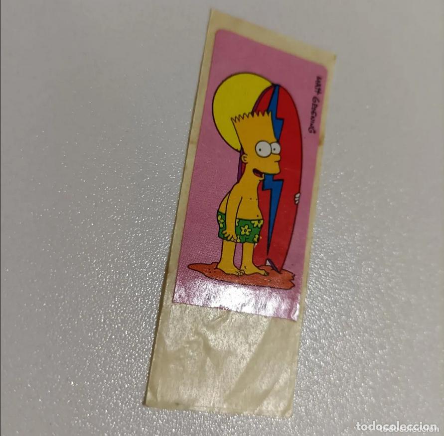 Pegatinas de colecci&oacute;n: cromo chicles simpsons simpson pegatina antiguo a&ntilde;os 90 promocion canicas 1991 bart playero playa
