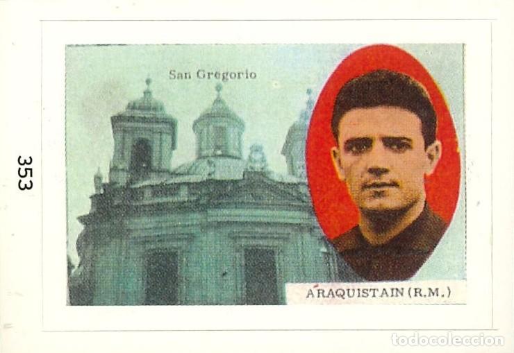 Pegatinas de colecci&oacute;n: PEGATINA - ADHESIVO - FUTBOL - REAL MADRID - ARAQUISTAIN - SAN GREGORIO - N&ordm; 353 (REPRODUCCION)